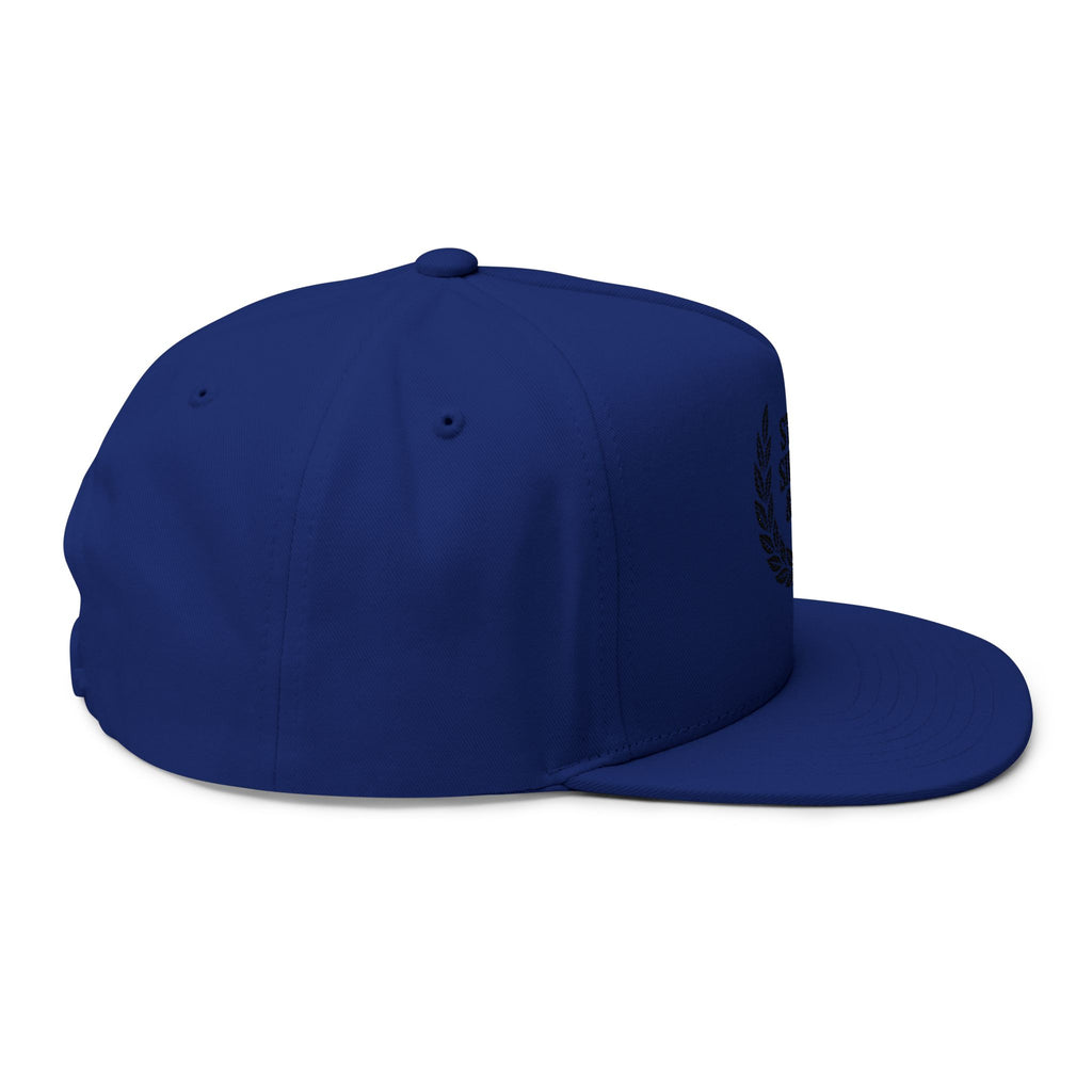 Flat Bill Cap — 'Steel Sirens & Co' Embroidered Laurel Snapback