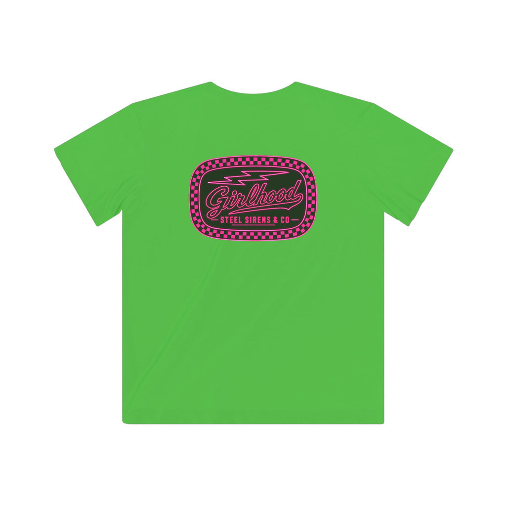 Kids Graphic Tee — Retro Pink 'Good Vibes' Logo
