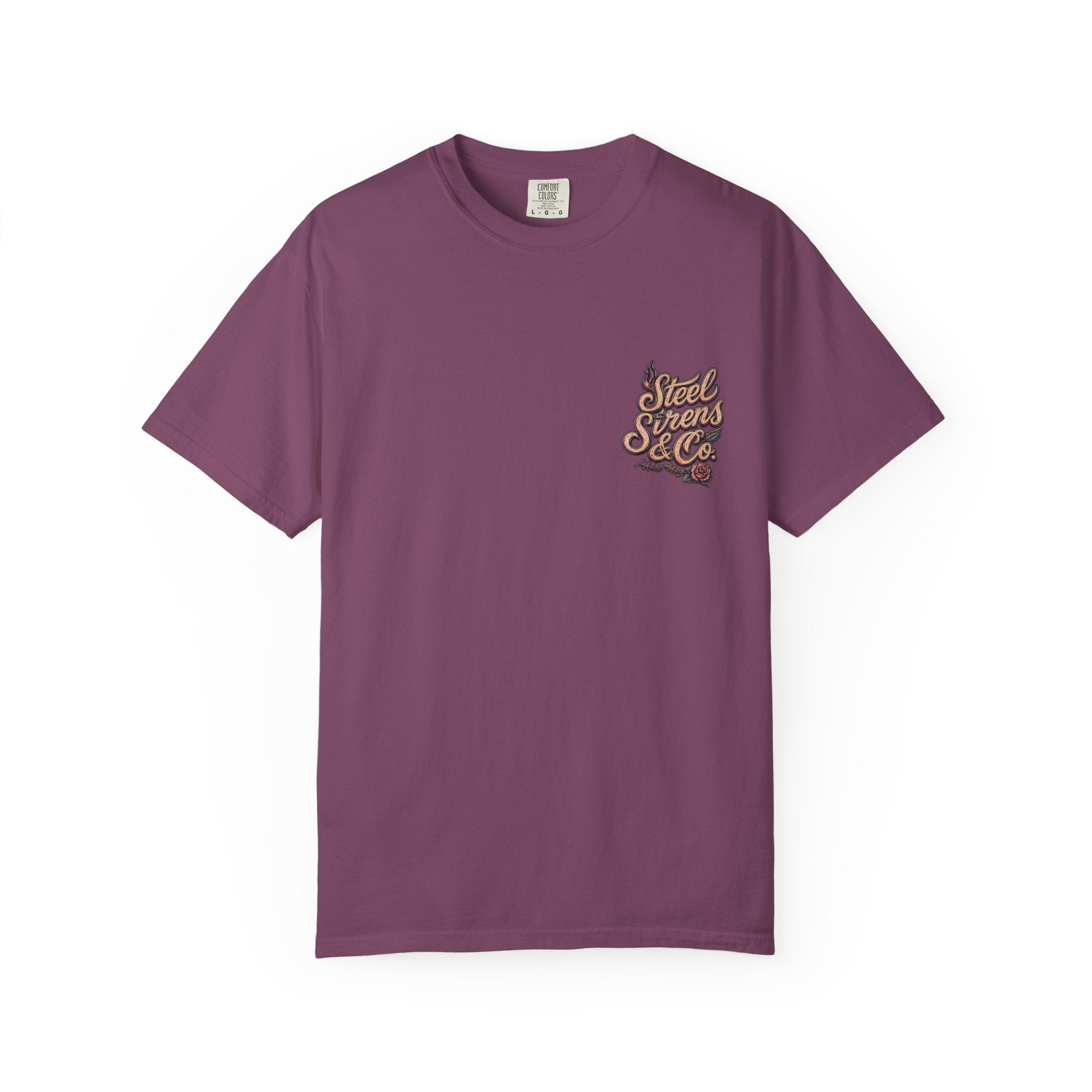 Steel Sirens Tee — Vintage Floral All-Seeing Eye Graphic T-Shirt