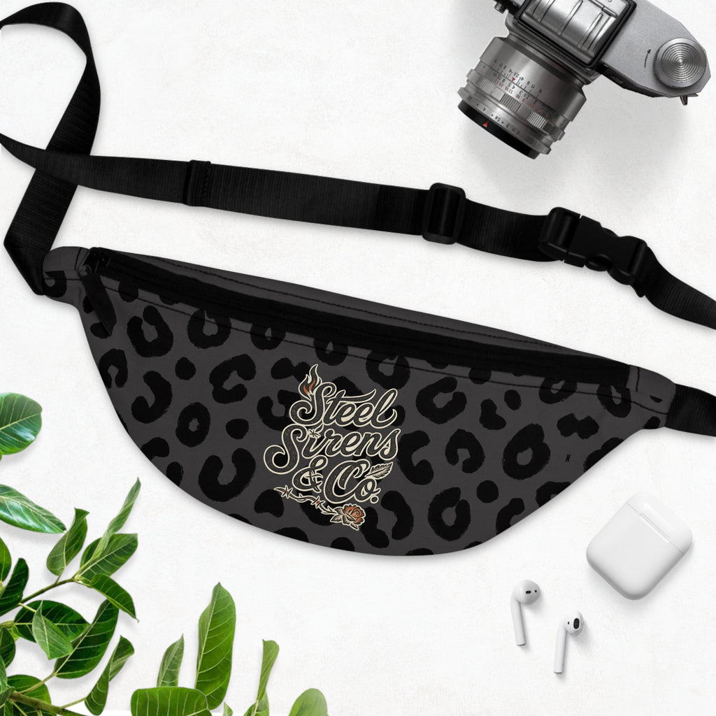 Leopard Print Fanny Pack — Steel Sirens Co. Logo Waist Bag