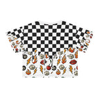 Women’s Checkered Chaos Crop Tee