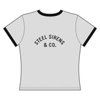 Built to Rise Not to Rival Ringer Tee — Women's Motivational Graphic Shirt