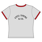 Built to Rise Not to Rival Ringer Tee — Women's Motivational Graphic Shirt
