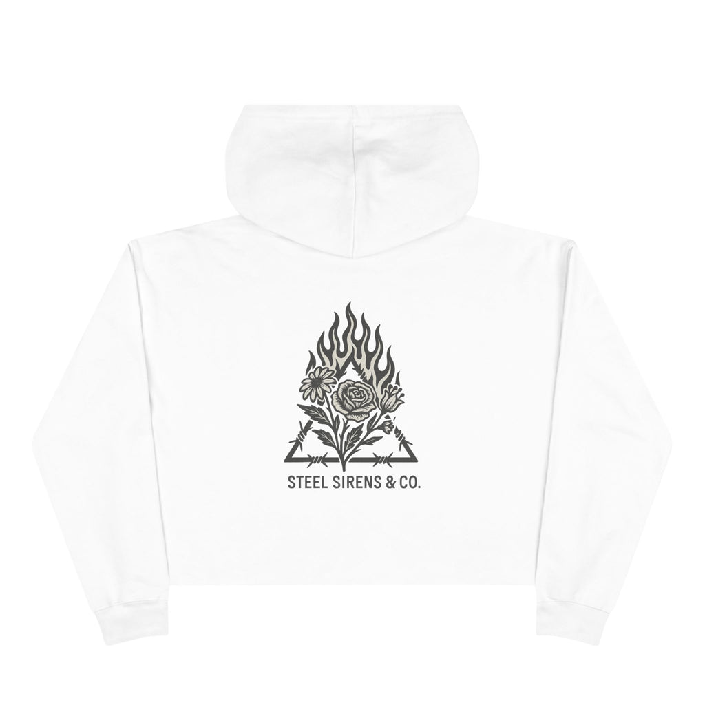 Burn & Bloom Crop Hoodie