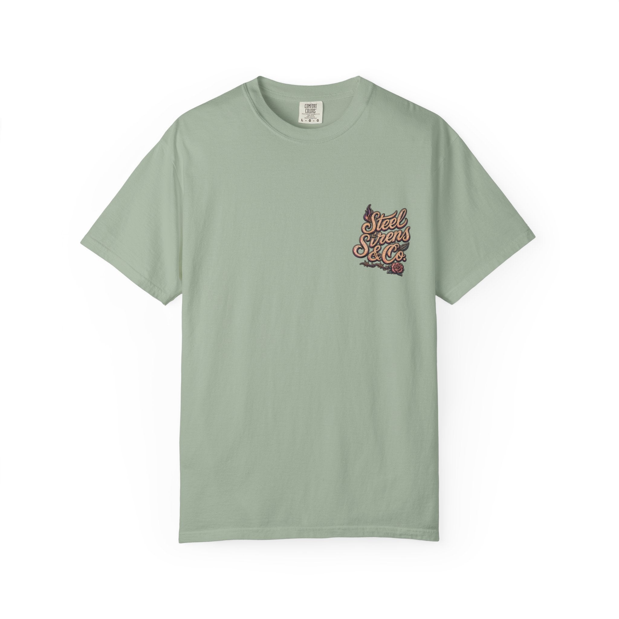 Steel Sirens Tee — Vintage Floral All-Seeing Eye Graphic T-Shirt