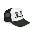 Trucker Hat — "Built to Rise Not to Rival" Vintage Patch Mesh Cap