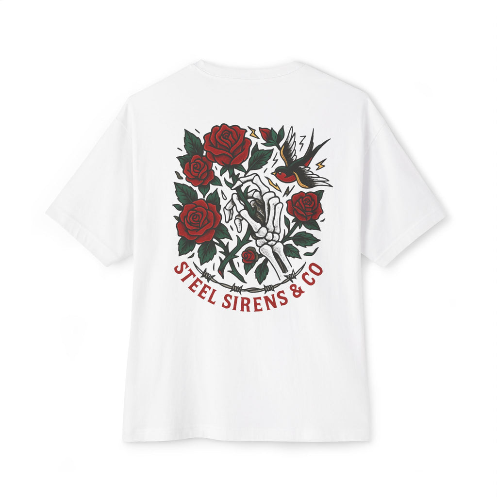 Skull Rose Unisex Oversized Boxy Tee