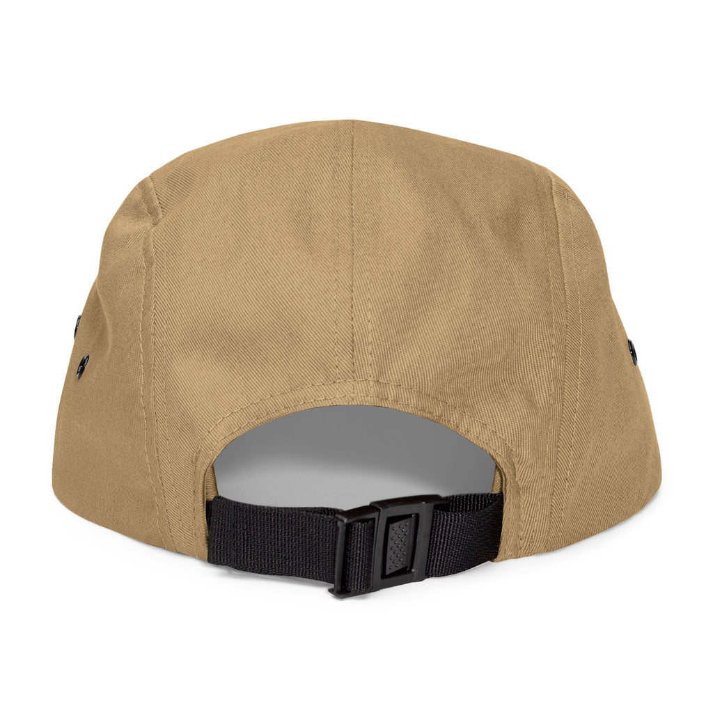 Steel Sirens & Co. Embroidered 5-Panel Cap — Khaki Vintage Patch Hat