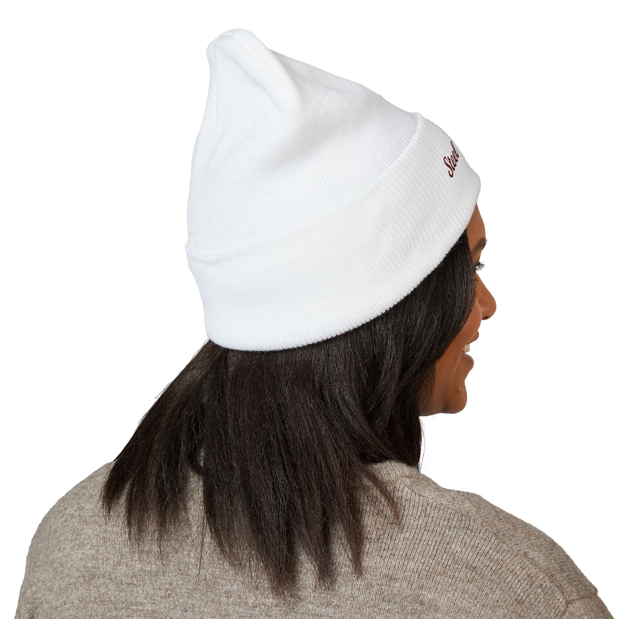Steel Sirens Flame Crest Embroidered Beanie
