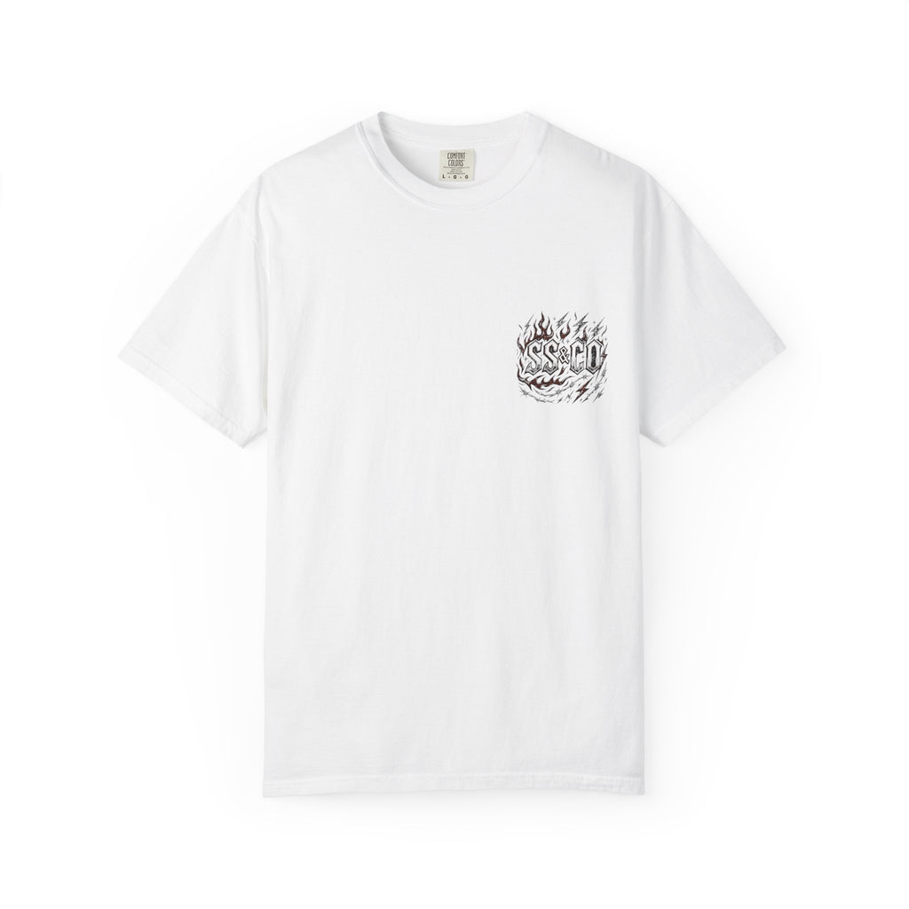 Karma Skull T-Shirt — "Chrome Won’t Save You From Karma" Moto Graphic Tee