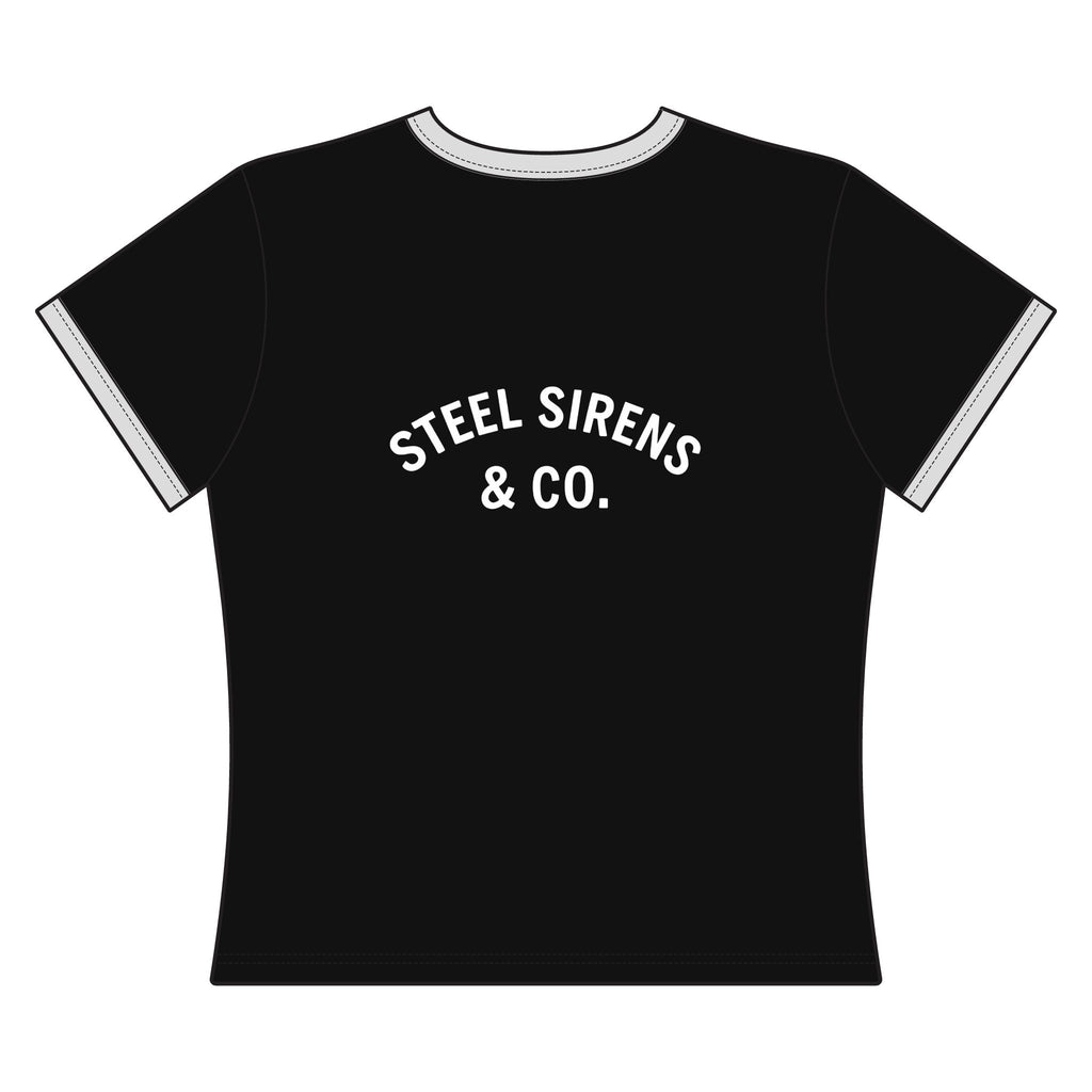 Built to Rise Not to Rival Ringer Tee — Women's Motivational Graphic Shirt