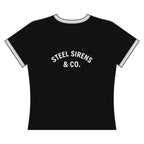 Built to Rise Not to Rival Ringer Tee — Women's Motivational Graphic Shirt