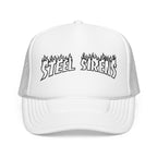 Flaming Steel Sirens Embroidered Trucker Hat