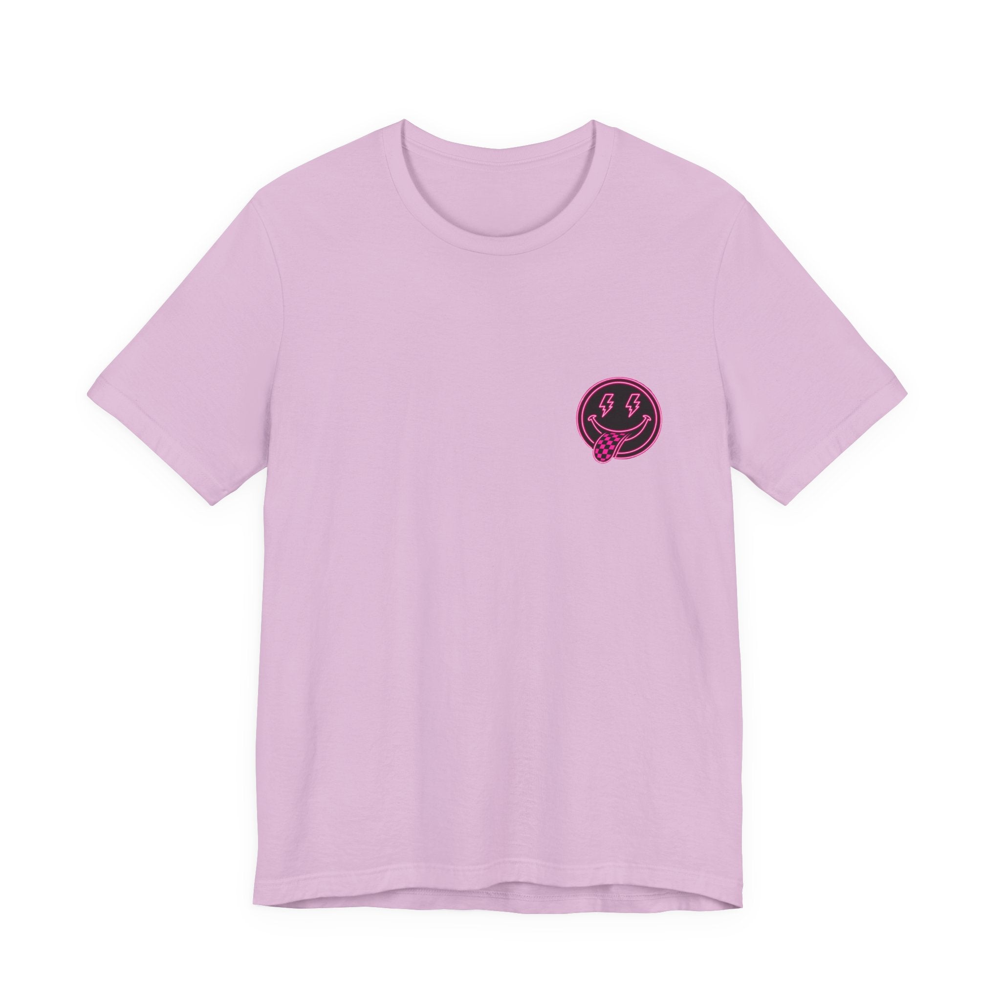 Motherhood Graphic Tee — 'Motherhood' Pink Checkerboard Logo T‑Shirt