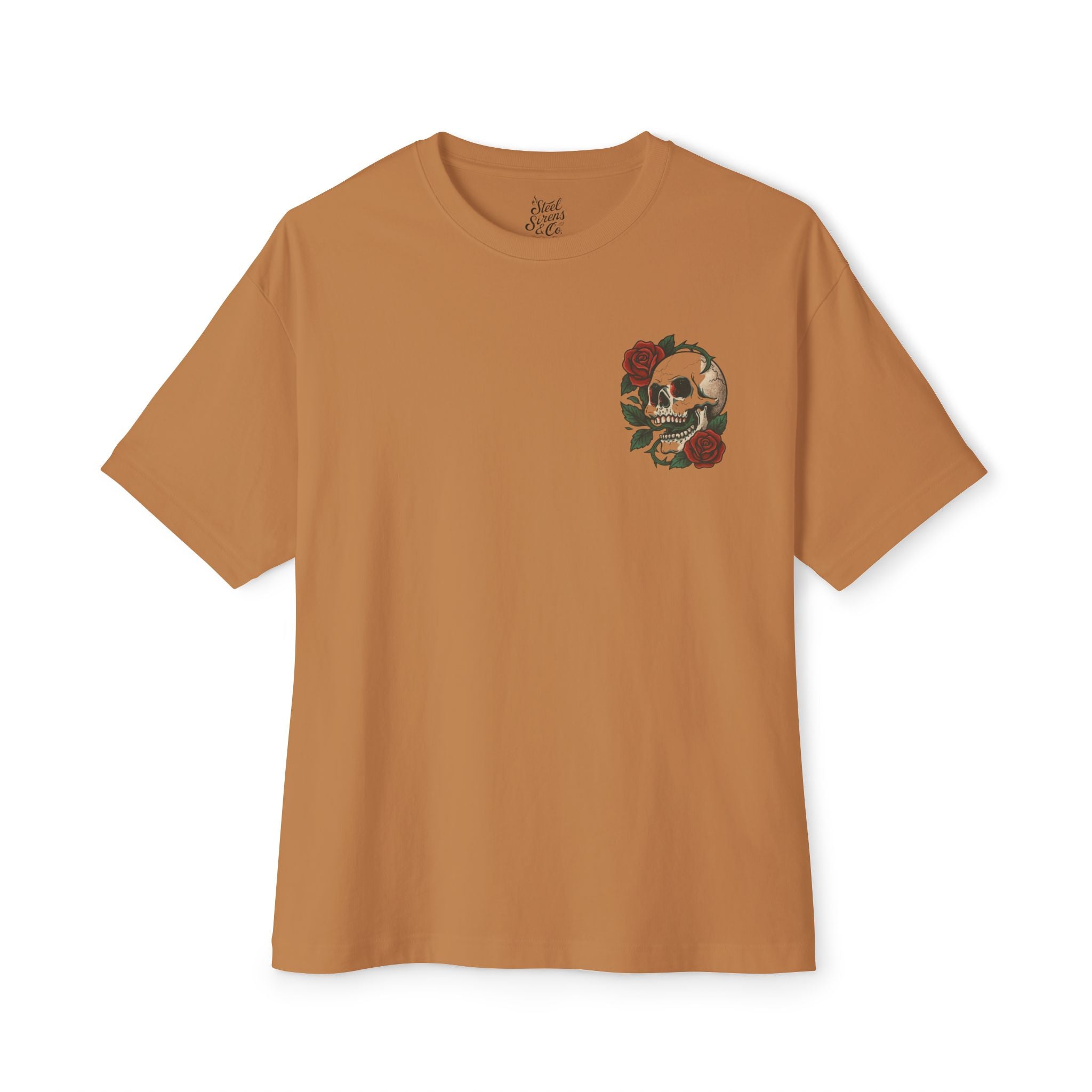 Skull Rose Unisex Oversized Boxy Tee