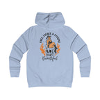 Girlie College Hoodie - 'Free Fierce & Fucking Beautiful' Skull Pin-Up Graphic Hoodie