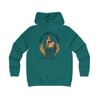 Girlie College Hoodie - 'Free Fierce & Fucking Beautiful' Skull Pin-Up Graphic Hoodie