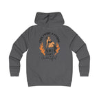 Girlie College Hoodie - 'Free Fierce & Fucking Beautiful' Skull Pin-Up Graphic Hoodie