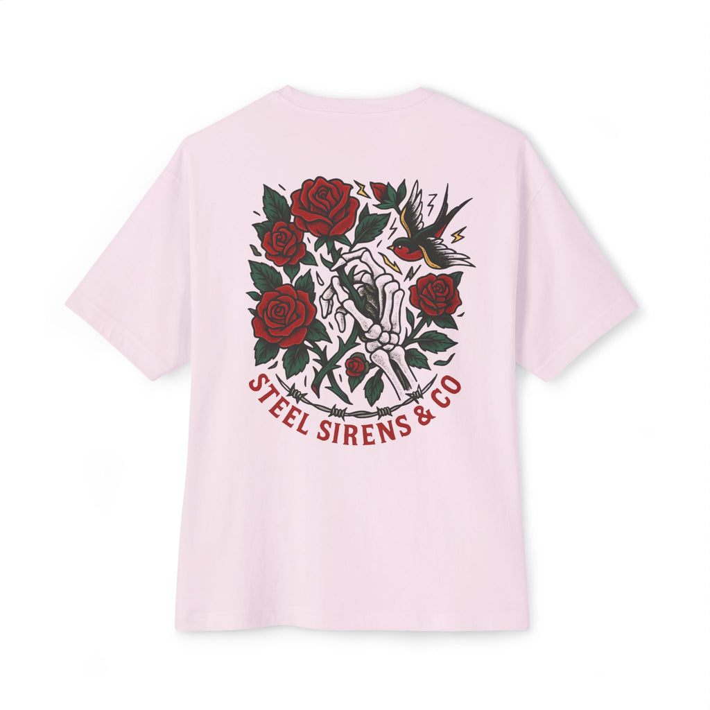 Skull Rose Unisex Oversized Boxy Tee