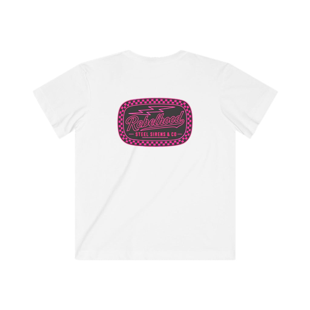 Neon Pink Rebelhood Youth Graphic Tee