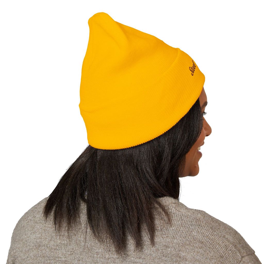 Steel Sirens Flame Crest Embroidered Beanie