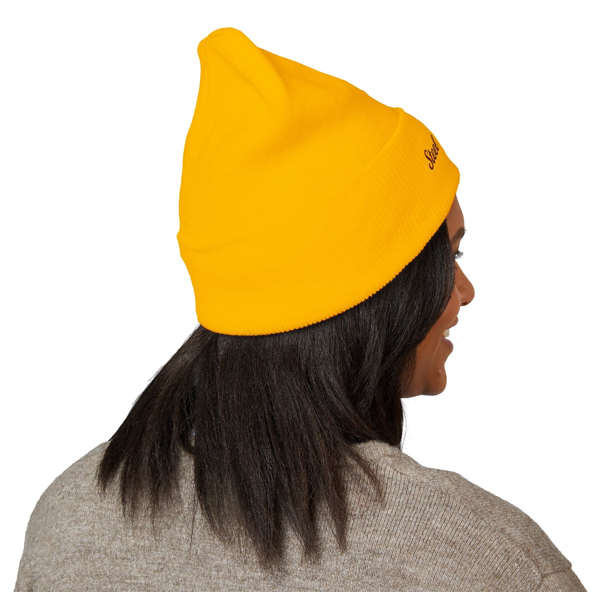 Steel Sirens Flame Crest Embroidered Beanie