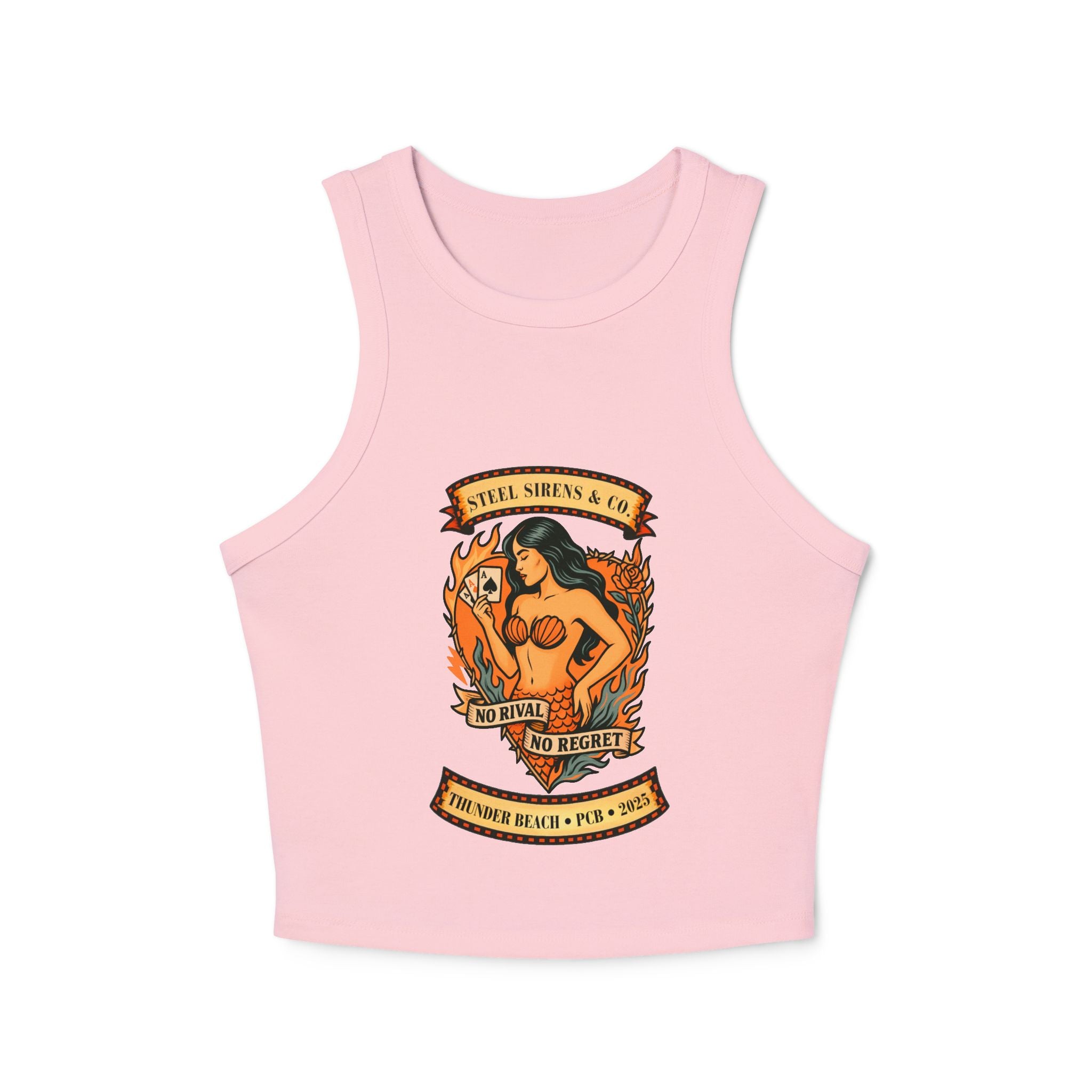 Steal Sirens Graphic Crop Tank, Vintage Style Summer Top, Casual Beachwear, Festival Clothing, No Regret Tank, Gift for Her