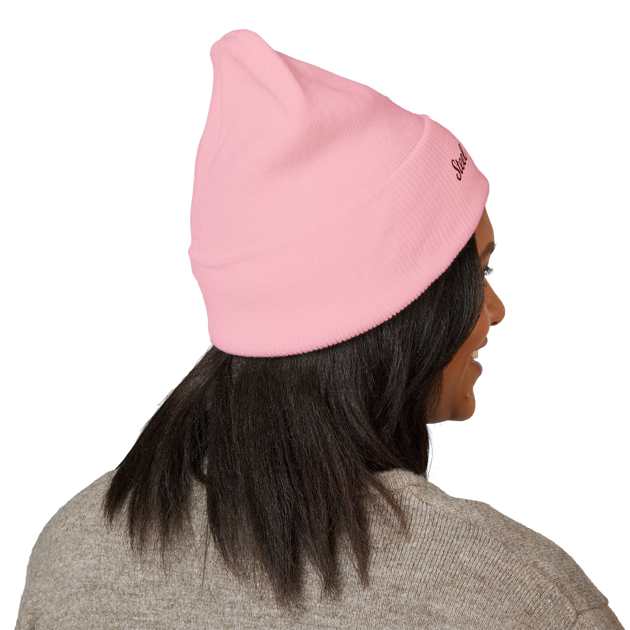 Steel Sirens Flame Crest Embroidered Beanie
