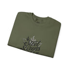 Crewneck Sweatshirt — "Steel Sirens & Co." Built to Rise Graphic