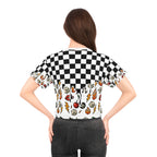 Women’s Checkered Chaos Crop Tee