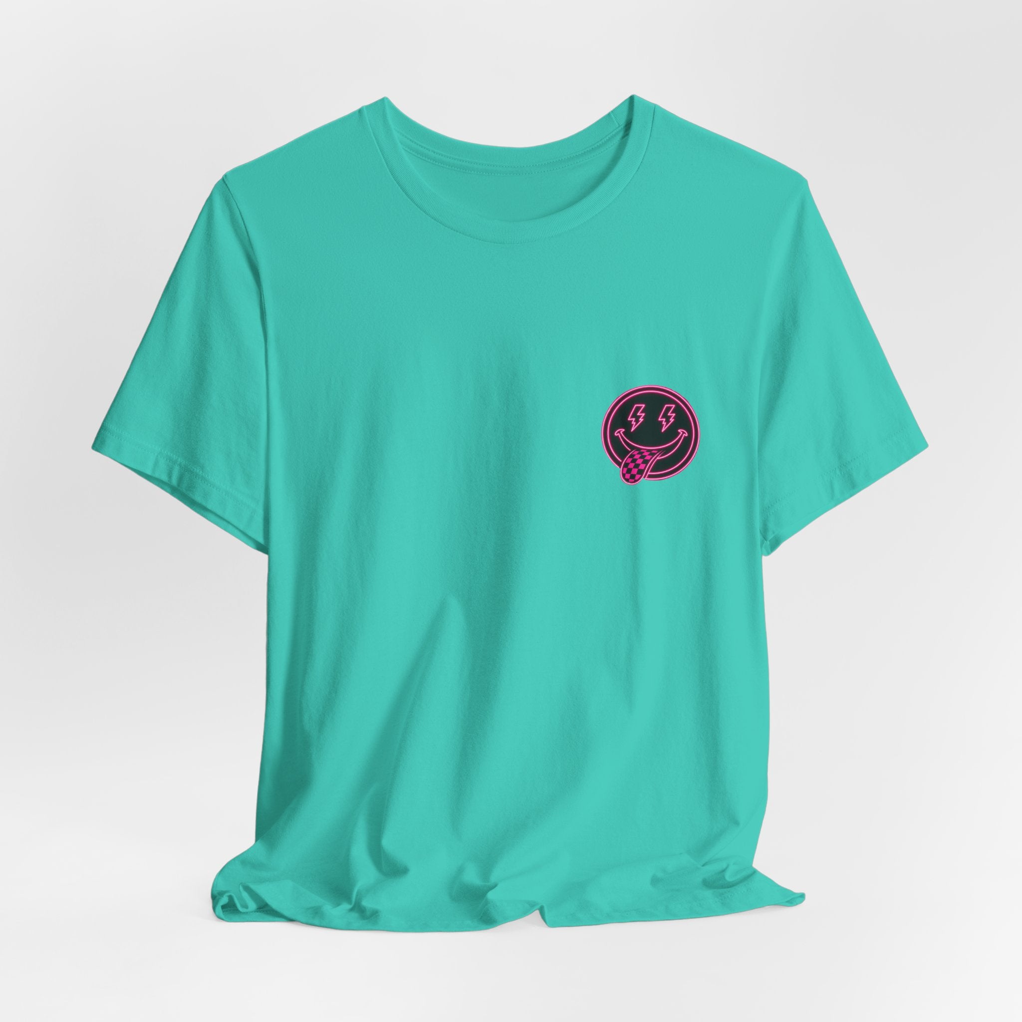 Motherhood Graphic Tee — 'Motherhood' Pink Checkerboard Logo T‑Shirt