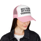 Trucker Hat — "Built to Rise Not to Rival" Vintage Patch Mesh Cap
