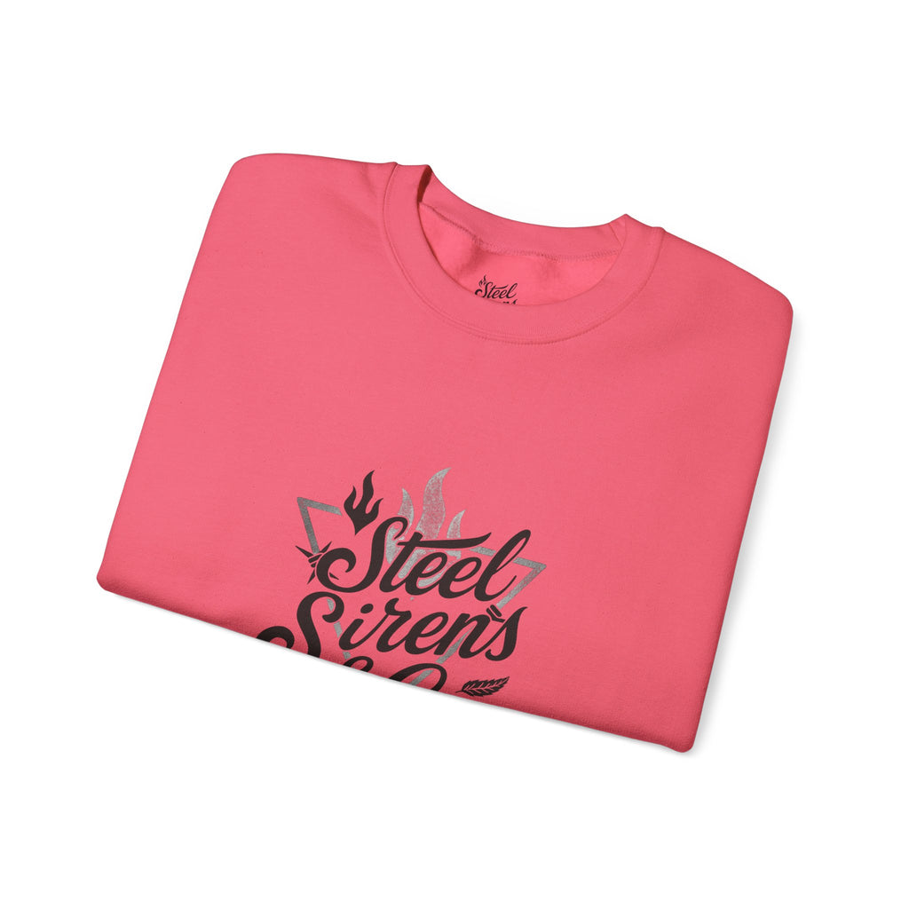 Crewneck Sweatshirt — "Steel Sirens & Co." Built to Rise Graphic