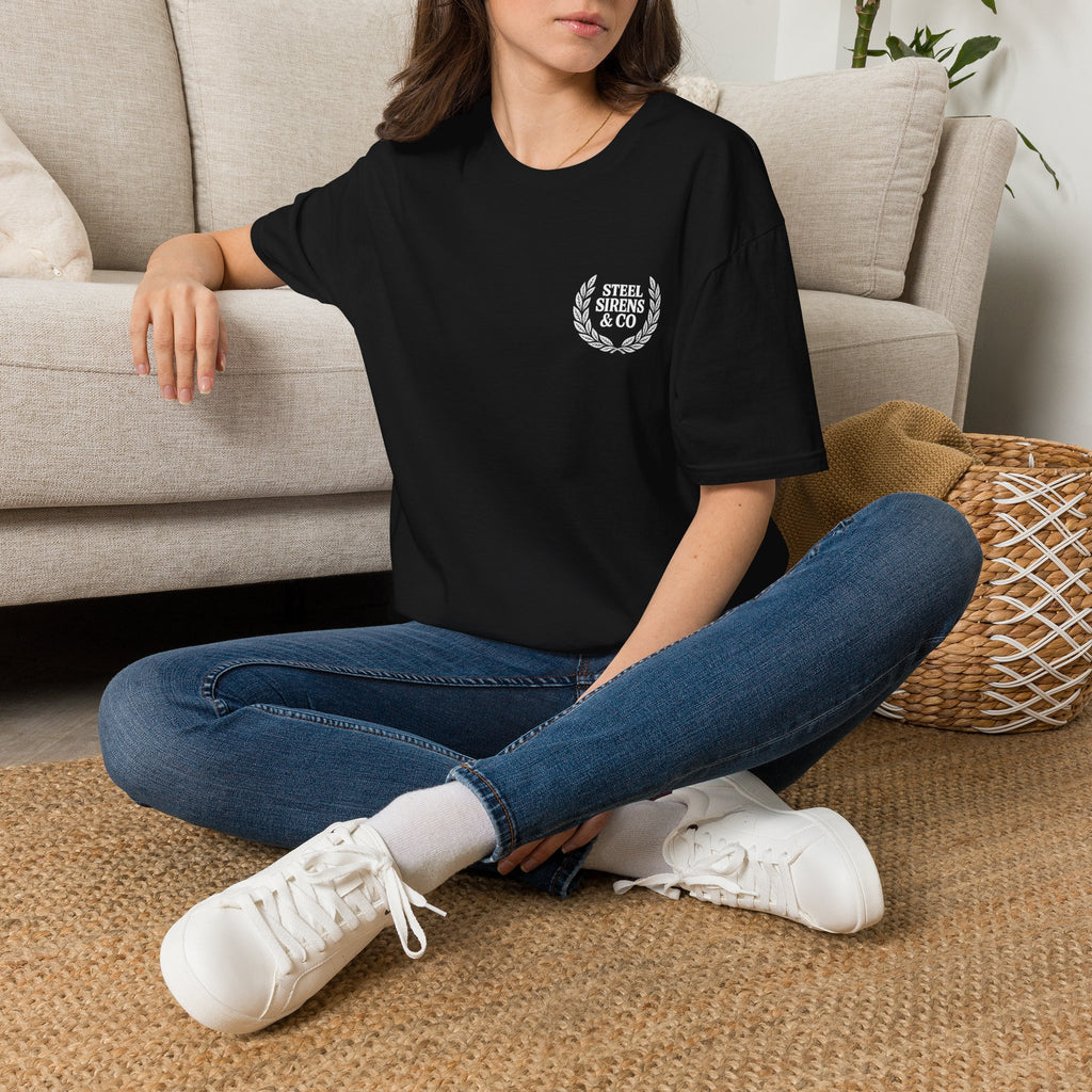 Steel Sirens Co. T‑Shirt — Trident Logo Tee (“No Rivals, No Regrets”)