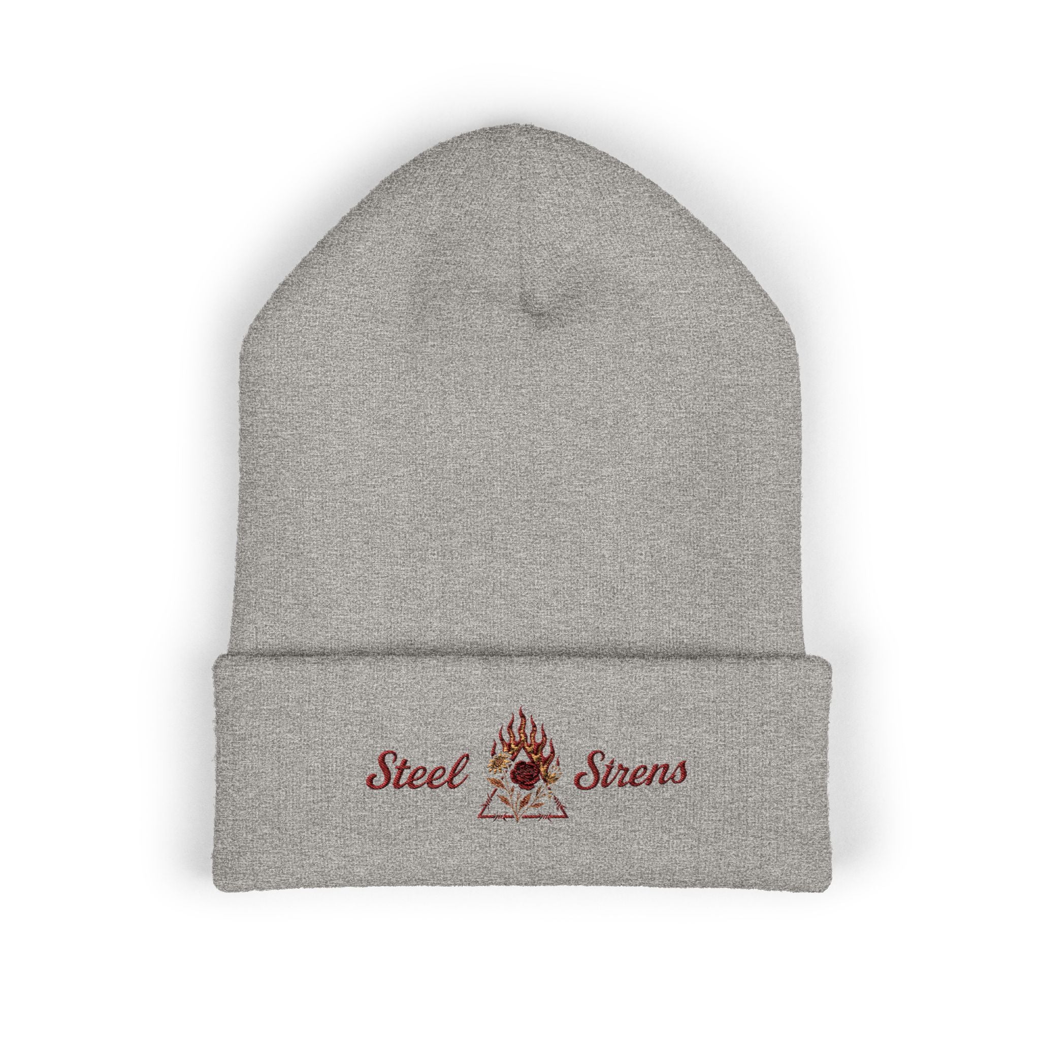 Steel Sirens Flame Crest Embroidered Beanie