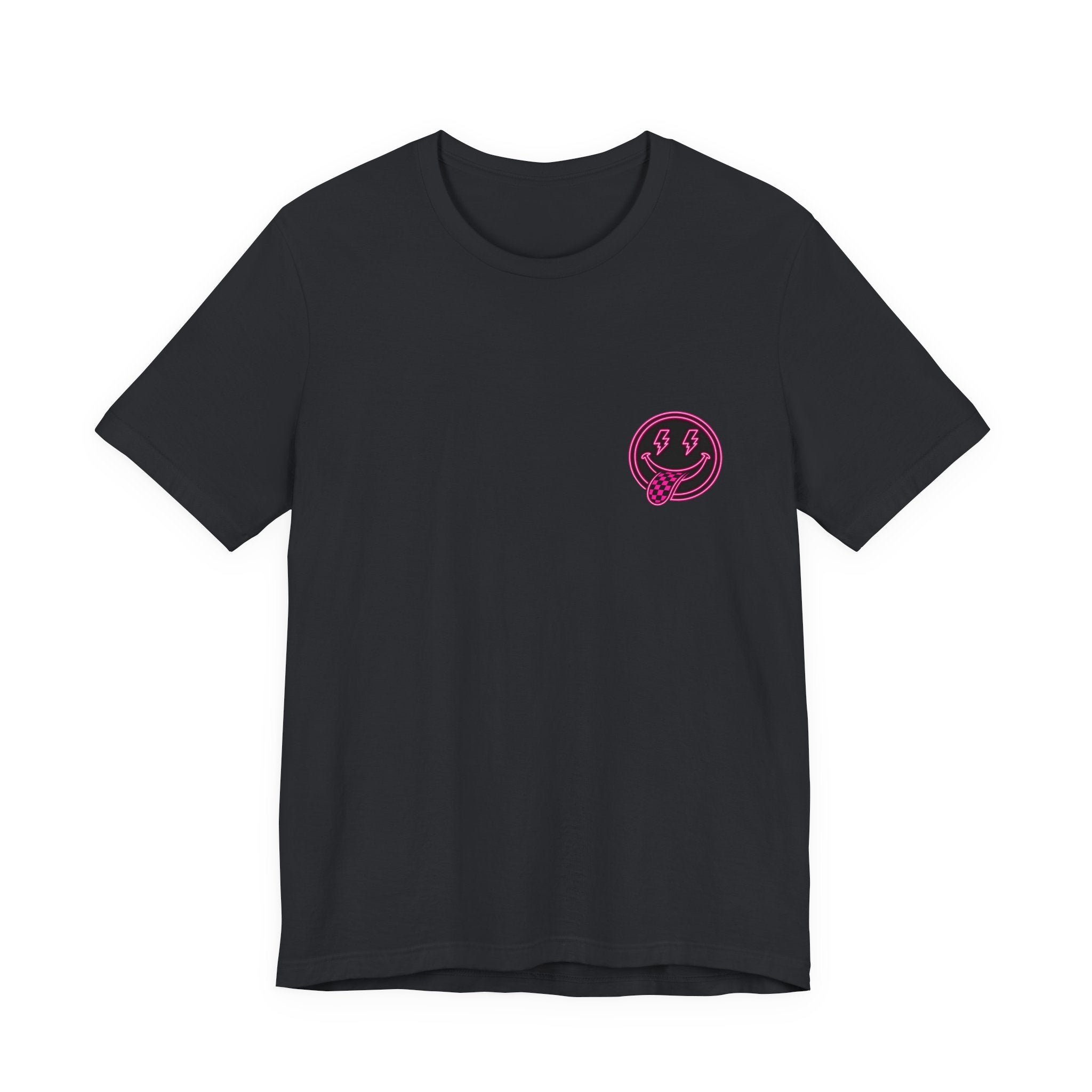 Motherhood Graphic Tee — 'Motherhood' Pink Checkerboard Logo T‑Shirt