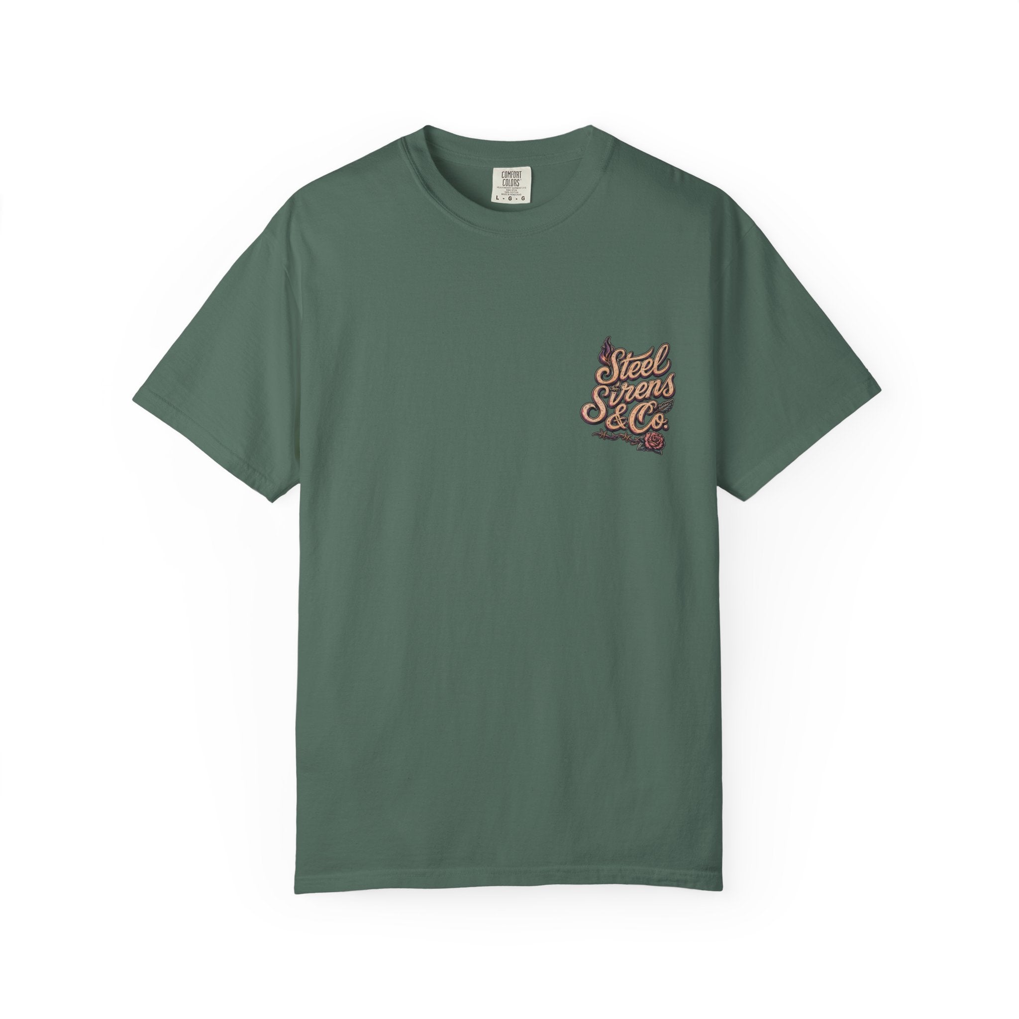 Steel Sirens Tee — Vintage Floral All-Seeing Eye Graphic T-Shirt
