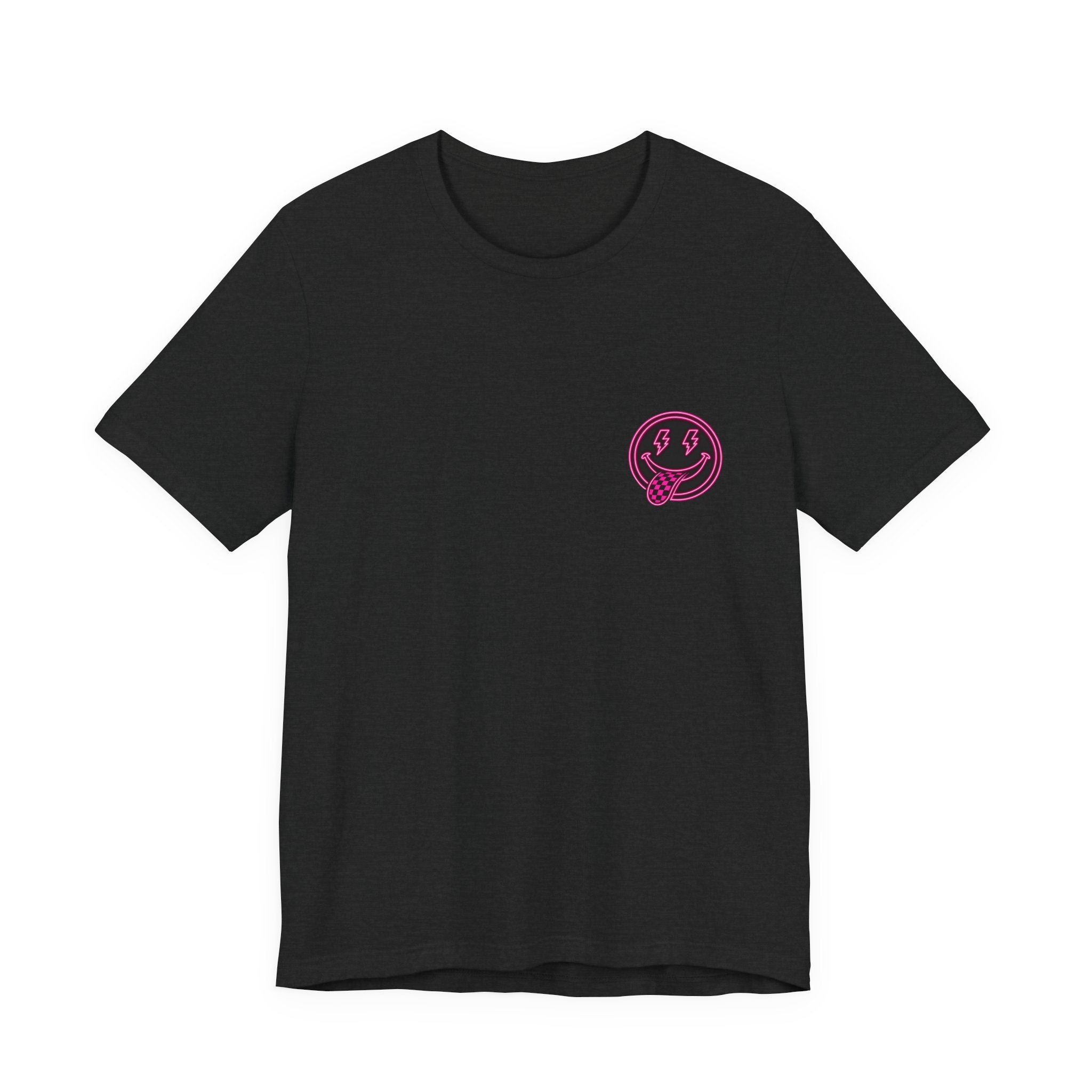 Motherhood Graphic Tee — 'Motherhood' Pink Checkerboard Logo T‑Shirt