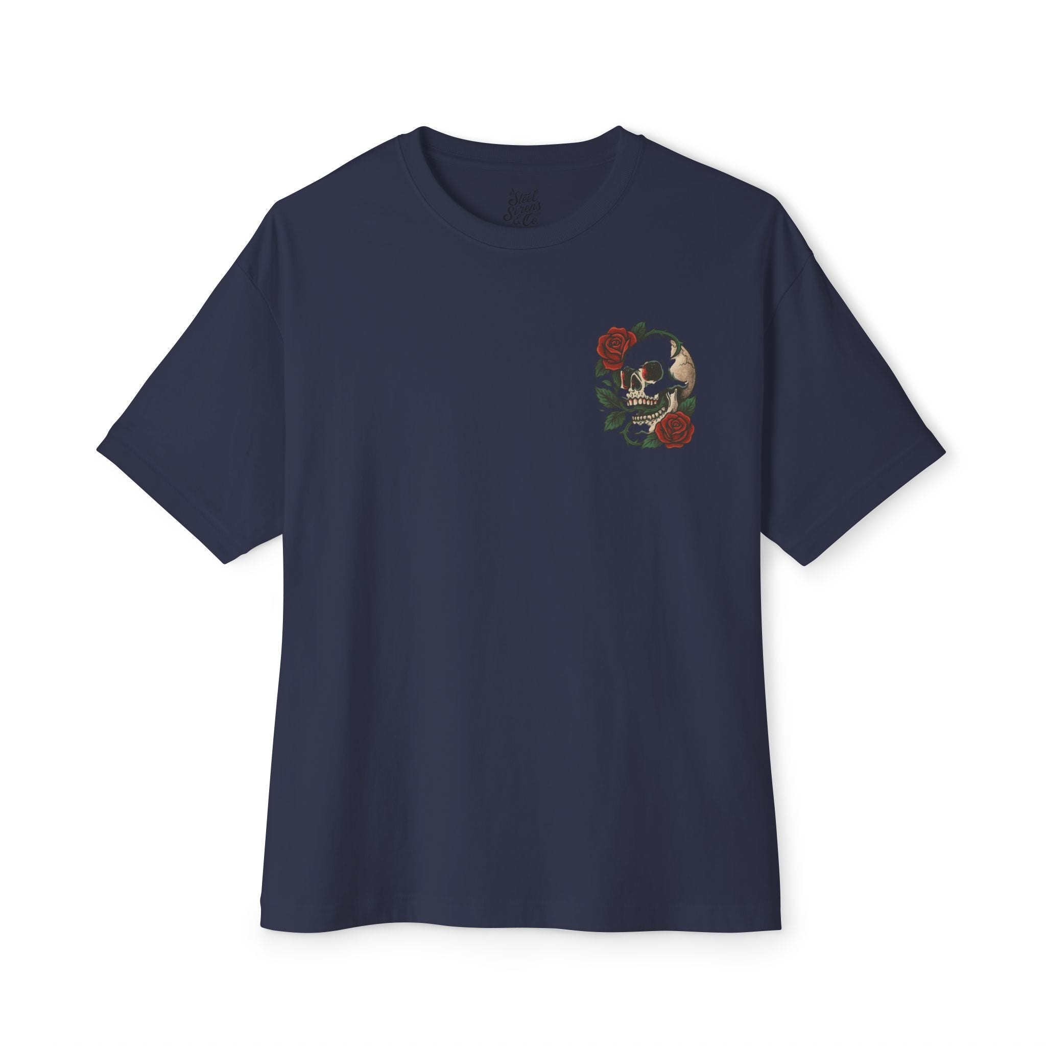 Skull Rose Unisex Oversized Boxy Tee