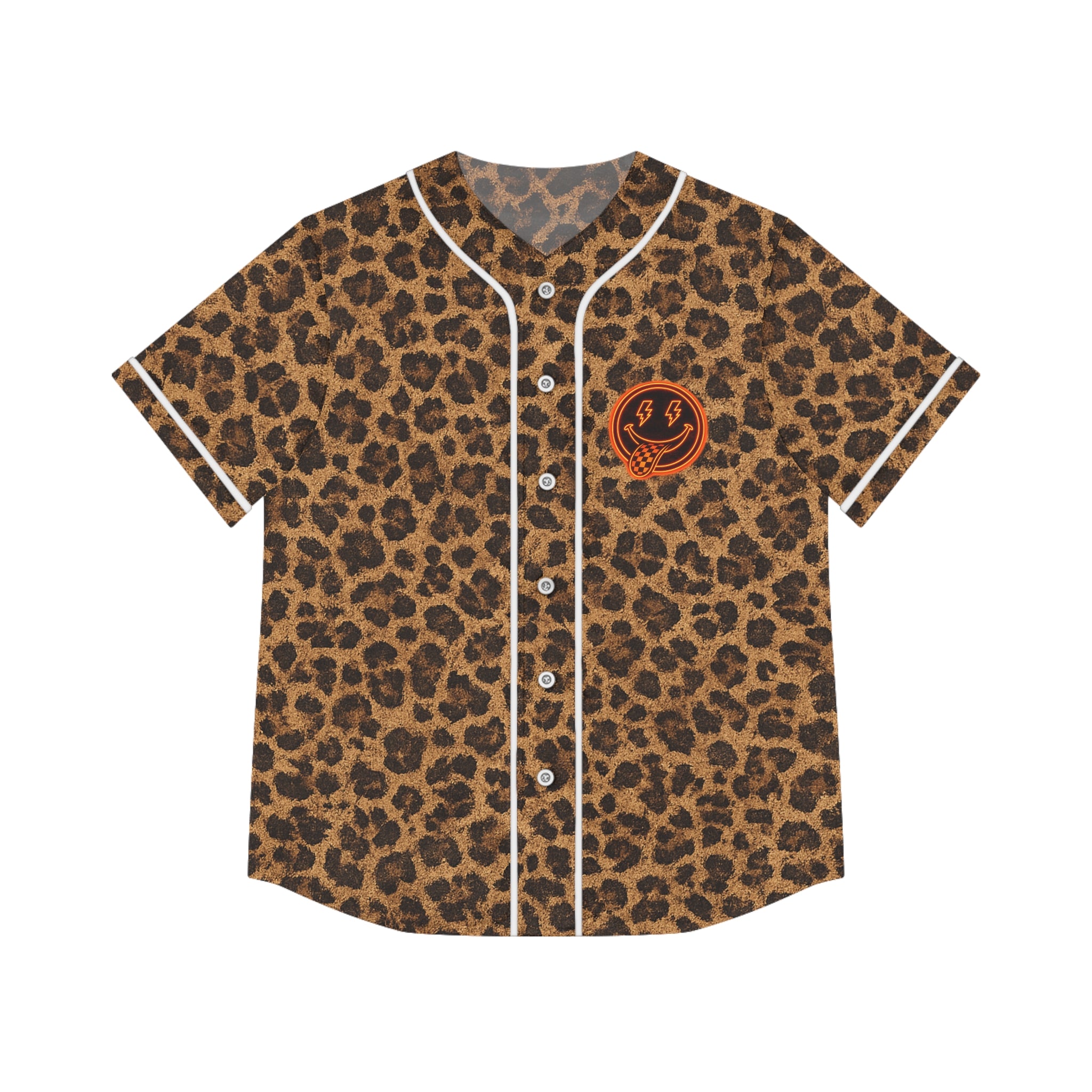Leopard Motherhood Baseball Jersey — Women's Retro Rocker AOP
