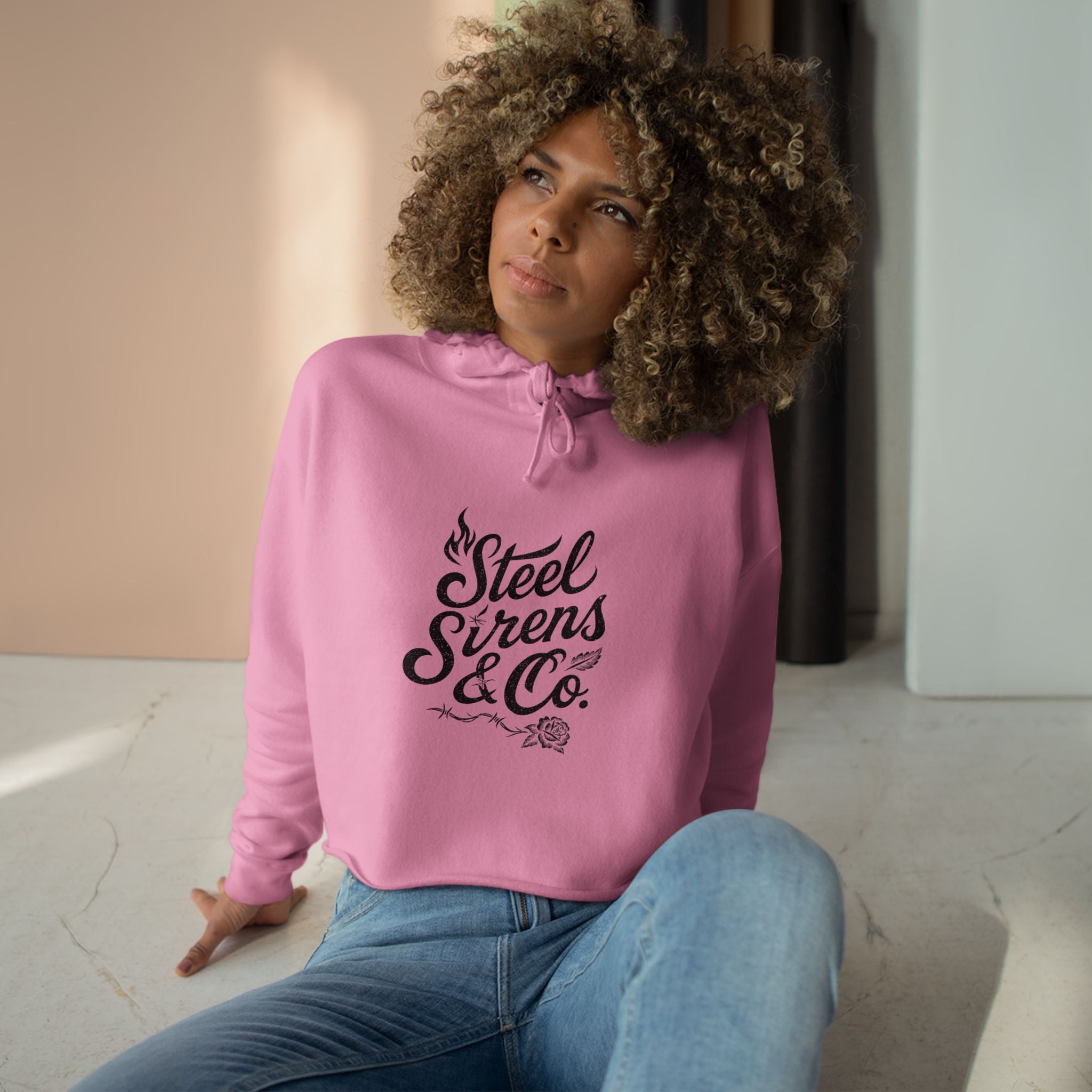 Burn & Bloom Crop Hoodie