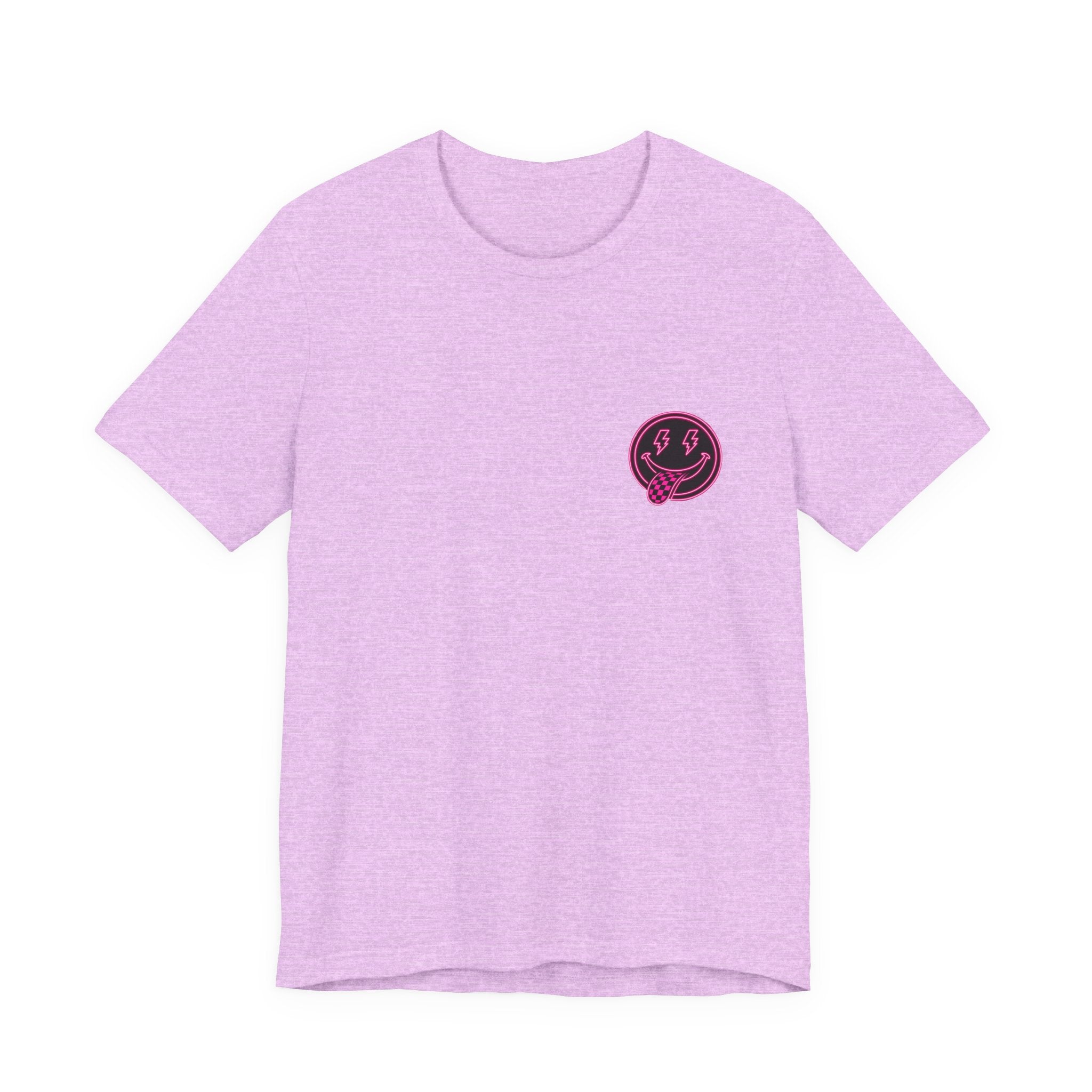 Motherhood Graphic Tee — 'Motherhood' Pink Checkerboard Logo T‑Shirt