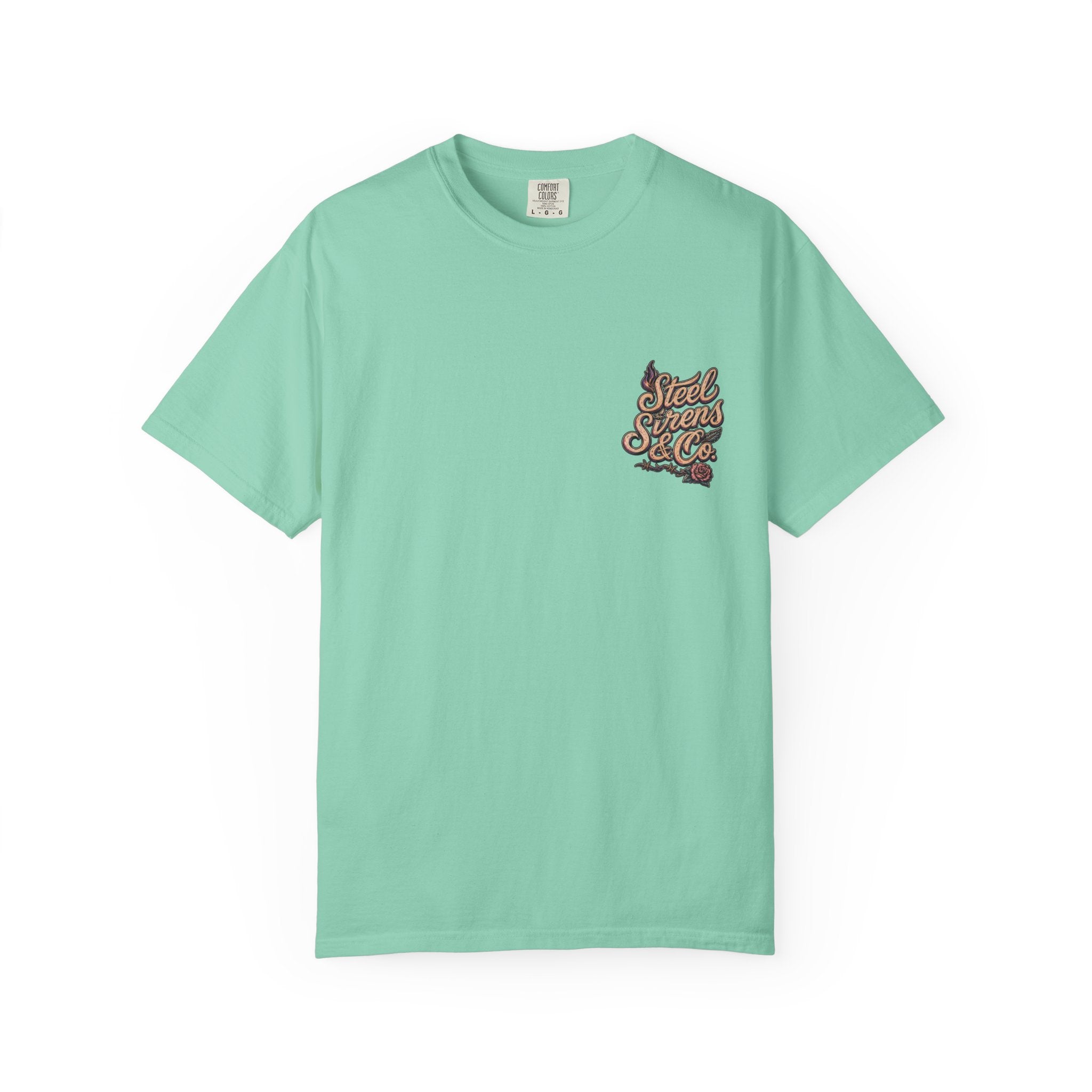 Steel Sirens Tee — Vintage Floral All-Seeing Eye Graphic T-Shirt