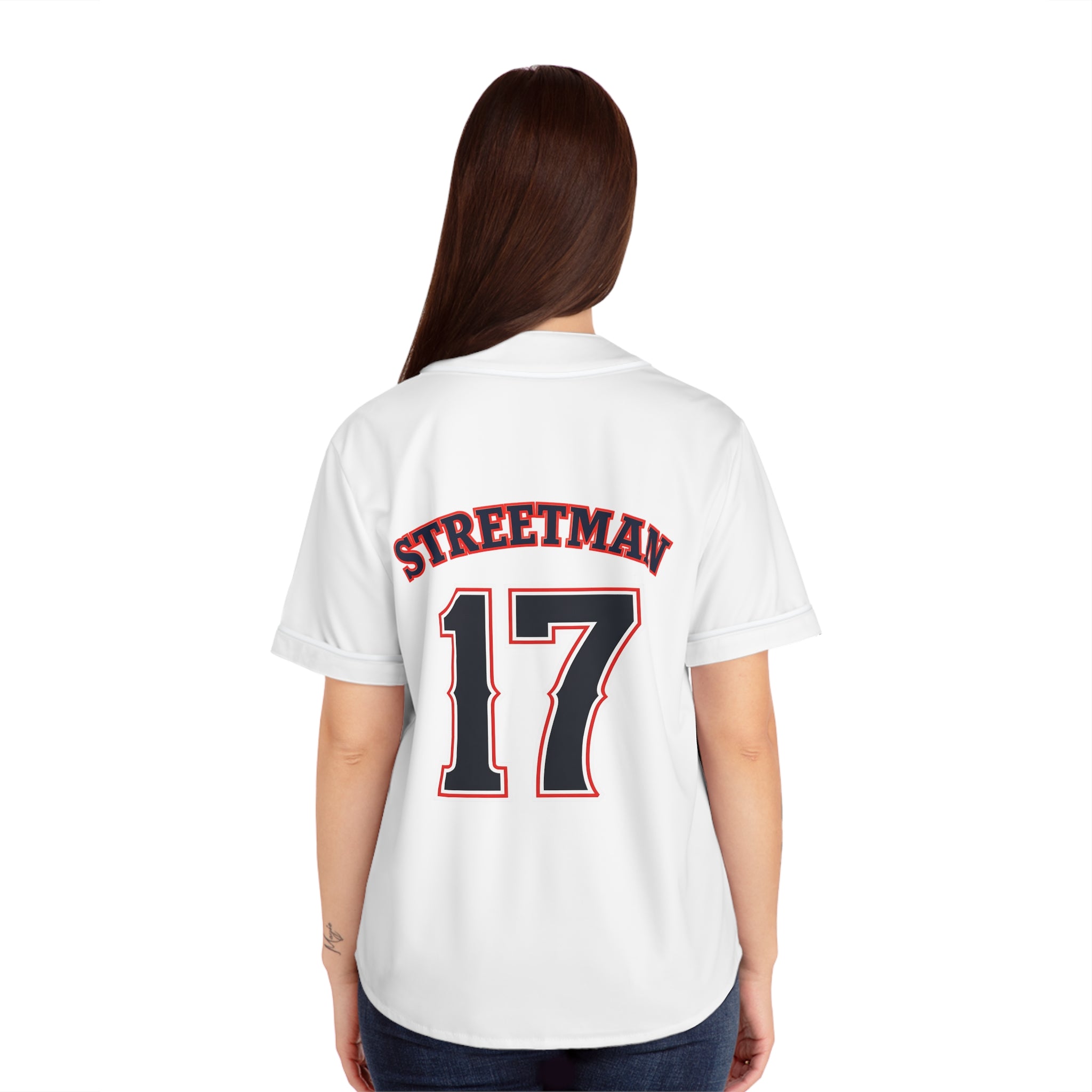 Streetman 17 Women's Baseball Jersey — Winston Red Sox Fan Tee