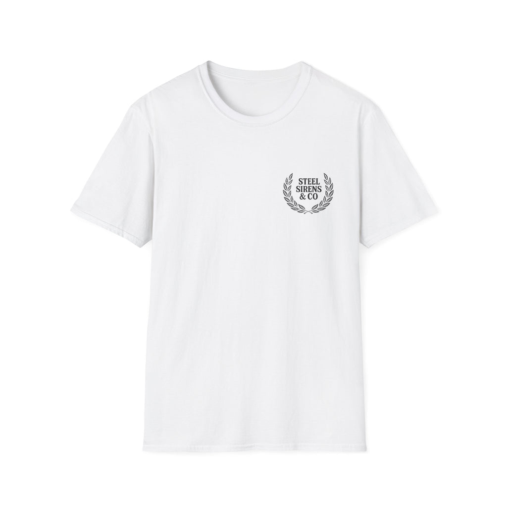 Steel Sirens Co. T‑Shirt — Trident Logo Tee (“No Rivals, No Regrets”)