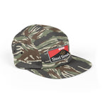 Steel Sirens & Co. Embroidered 5-Panel Cap — Khaki Vintage Patch Hat
