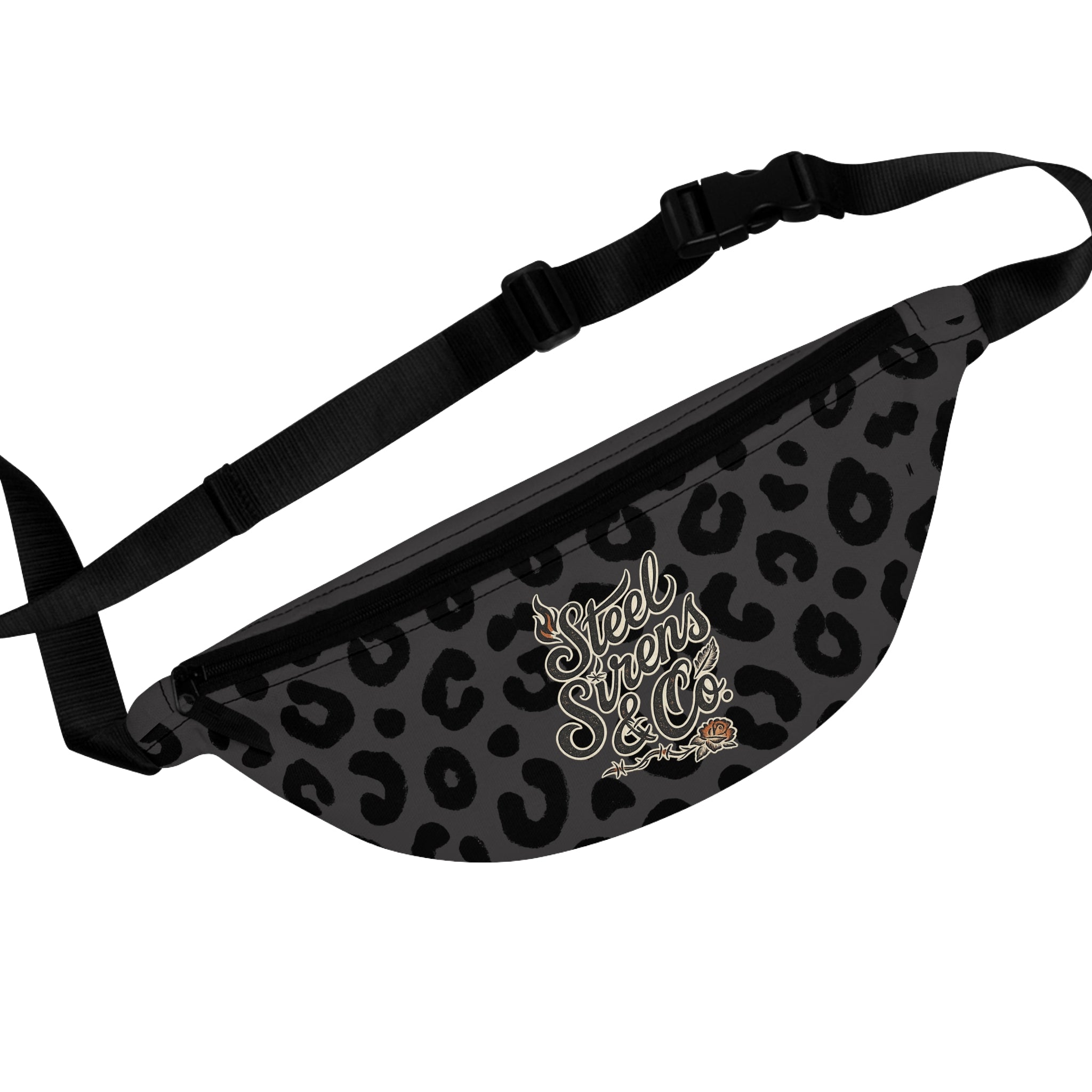 Leopard Print Fanny Pack — Steel Sirens Co. Logo Waist Bag