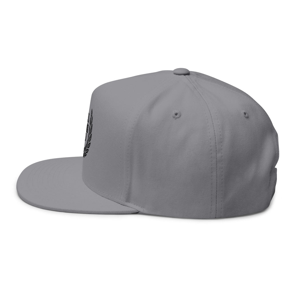 Flat Bill Cap — 'Steel Sirens & Co' Embroidered Laurel Snapback