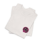 Motherhood Graphic Tee — 'Motherhood' Pink Checkerboard Logo T‑Shirt