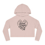 Cropped Hoodie — Steel Sirens & Co. Heart Flame Graphic